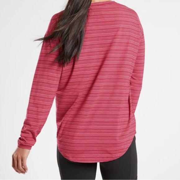 ATHLETA Cloudlight Stratus Top Dragonfruit Stripe Women’s Size Small - Picture 2 of 7